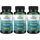 Swanson L-Citrulline Malate - Integratore di aminoacidi Promuovere la produzione di energia e la circolazione sanguigna sana - Formula naturale che supporta il benessere generale - (60 capsule, 750 mg ogni) (3 pacchetto)