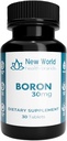 Boron 30mg Supplemento minerale - Compresse Soft-Pressed Supporto tiroide Formula di assorbimento veloce (30)