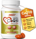 CoQ10 200mg Softgels – Coenzima ad alto assorbimento Q10 per la salute del cuore, l'energia cellulare e il supporto antiossidante – 60 Softgels