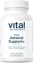 Vital Nutrients Vegan Adrenal Support + | Supplemento per sostenere la funzione di ghiandola surrenale e la risposta di stress sano* | Stress delicato* | Gluten, Dairy & Soy Free | 60 capsule