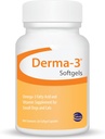 Ceva Derma-3 Softgels, Omega-3 Fatty Acid & Vitamin Supplemento per cani di piccola taglia + gatti (60 conte)