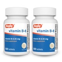 Rugby Vitamina B-6 Compresse - 25mg di vitamina B6 - Integratore alimentare - 100 Conte (2 Confezione)
