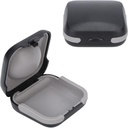 Custodia protettiva per apparecchi acustici da viaggio Hard Small Splashproof 2.16"*2.04"*0.39" Interno ammortizzato per 2 apparecchi acustici, ITE, RIC, CIC (nero)