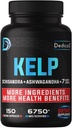 Sea Kelp Supplement 6750mg Equivalent - 5 Mesi 10 Complesso di erbe Schisandra, Ashwagandha, Turmeric, Ginseng, Rhodiola & more - Corpo di supporto, Pelle, Cuore e Sistema immunitario - 150 Conti