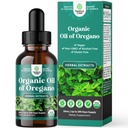 Gocce di olio di origano organico - Olio liquido super concentrato di origano con Carvacrol 60% per la digestione e il supporto immunitario - Tintura di estratto di erbe liquide per la resistenza immunitaria e l'intestino sano - 30 mL