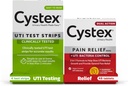 Cistex infezione del tratto urinario (UTI) strisce di prova + sollievo del dolore: 4 strisce di prova & 48 capsule medicina del sollievo del dolore