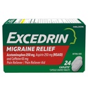 Capelli di emicrania di emicrania per sintomi di emicrania, acetaminofene 250mg, aspirina 250mg, caffeina 65mg, dolore Reliever, 24 conte
