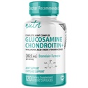 Fusioni naturali Glucosamina Condroitin MSM Turmeric Boswellia - Integratore di supporto congiunto - 120 capsule - Capsule sulfate condroitina - con acido ialuronico - Supporta Bones sano