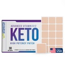 Keto Patch con B12 Methylcobalamin e Vitamin Guarana B12 Patch per l'energia - 30 giorni di alimentazione Keto & Vitamina B12 Patches - Made in USA