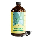 LiveUp Clean MCT Olio - 100% Caprylic C8 per l'energia, la messa a fuoco, la salute del fegato, il cervello Superfuel - Keto Supplemento per il caffè e gli chetoni Ketogenic - Non-GMO (bottiglia di vetro da 32 oz)