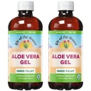 Lily Of The Desert Aloe Vera Gel - Inner Fillet Thicker Consistency Aloe Vera Bere con Vitamine Naturali, Enzimi Digestivi per Salute Gut, Rilievo di Stomach, Benessere, Pelle di Glowing, 32 Oz (Pack of 2)