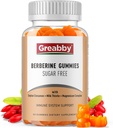 Berberina con Ceylon Cinnamon Supplement - Berberine Gummies, Organic Berberine HCL 1200 mg per adulti, Immune System Support, Sugar Free, OGM Free, Gluten Free, 60 Gummies
