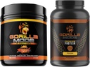 Gorilla Mind Pre Workout (Orange Rush) + Premium Whey Protein (Chocolate) - Stack completo per il rifornimento dei risultati massimi