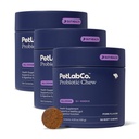 PetLab Co. Probiotici per cani, Support Gut Health, Diarrea occasionale, Salute Digestiva & Allergie Stagionali - Gurk Flavor - 30 Soft Chews - Packaging May Vary (Valore 3-Pack)