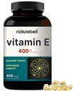 NaturalBell Vitamin E Oil Softgels, 400iu Per Serving, 400 Pills | Integratori Antiossidanti Essenziali, Facilmente Assorbuto Forma – Supporta Pelle, Cuore e Salute Immune – Non OGM