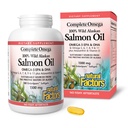 Omega completo da Fattori Naturali, Wild Alaskan Salmon Oil, Supporta la salute del cuore e del cervello con Omega-3 DHA e EPA, 180 softgels (180 porzioni)