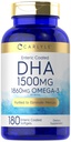 Carlyle DHA Supplemento 1500mg | 180 Softgels | Supplemento Omega-3 | Non OGM, Gluten Free