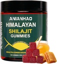 Shilajit Gummies 6000mg -Shilajit Gummies con Manuka Honey & Fulvic Acid, Minerali, Immune System & Vitality Booster, Vegan Himilayan Shalajit Gummies (1 Bottiglia)