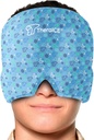 TheraICE Migraine Relief Cap Junior, Soothing Headache Boo Ice Pack Mask Products, Cooling Gel Hat JR, Face Cold Compress Head Wrap for Bumps, Bruises and Cooling Temperature