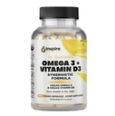 Nutrizione curata Vegan Omega 3 e vitamina D3 Supplemento 90Ct