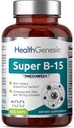 Super B-15 100 Vcaps - Niacin Calcium Choline Inositol DMG TMG - Supporta livelli di energia ossigeno sano