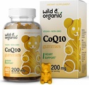 Wild & Organic CoQ10 Gummies - Vegan CoQ10 200mg Antiossidante Supplemento con Ubiquinone - Natural Energy and Focus Gummies with Coenzyme Q10-60 Non-GMO Pectin Chewables