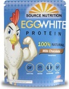 1 lb polvere di proteine bianche dell'uovo per nutrizione di origine - 25 grammi di proteine, costruire il muscolo magro, latticini gratis - cioccolato al latte