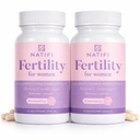 Natifi (2 Bottiglie Fertilità Vitamine Prenatali Regolare Cicli Ormoni di equilibrio, Ovulazione di aiuto. Concezione Multivitamina per le donne. 60 Caps acido folico, Myo Inositol, Vitex