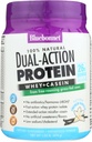 Bluebonnet Nutrition Dual-Action Protein Powder, Whey from Grass Fed Cows, No Sugar Aggiunto, Non OGM, Gluten & Soy Free, Kosher Dairy, French Vanilla Flavor, Off-white, 16.8 Oz