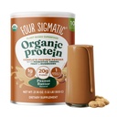 Quattro proteine del burro di arachidi della proteina a base vegetale organica sigillata con la mane del leone, Chaga, Cordyceps e altro ancora | Proteina Vegana pulita elevata per la funzione del cervello e il supporto immunitario | 21.16 oz