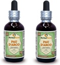PAU d'arco (Tabebuia Impetiginosa) Glycerite, Estratto liquido senza alcool di corteccia essiccato (Nome: HerbalTerra, Proudly Made in USA) 2x2 fl.oz (2x60 ml)