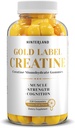 Hinterland Verlag Gold Label Creatina Monoidrato Gummies per la forza, costruzione del muscolo, supplemento di salute del cervello, 5g per porzione, 150 Gummies (30 Serve).