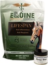 Lifespan & Gray-Out Equine Care Bundle | Herbal Anti-Inflammatory Supplement + Melanoma Cream Joint, Mobility & Skin Health Support for Horses | Wellness Pack