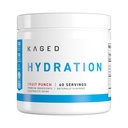 Polvere di elettroliti di idratazione di Kaged | Punch di frutta | Miscela di bevande sportive di Hydra-Charge | Pre, Post, Intra Workout | Carb basso, Vegan, Gluten Free | Supplementi per uomini e donne | 60 Serve