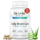 Integratori cerebrali per la memoria e la messa a fuoco – Dr Lewis Daily Brain Care Capsule con Aloe Vera – Integratore Nootropico ed Energetico Basato per Cervello, Clarity Mentale e Supporto Immune – 90 Capsule