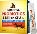 Probiotici per cani e gatti, 5 miliardi di CFU, Veterinaria Formulato, Salute Digestiva e Immune, Gut Flora Balance, Tutti Probiotici Naturali Polvere, Pollo Liver Flavor, 20 Sticks