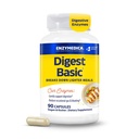 Enzymedica Digest Basic, Enzimi Digestivi per Stomi Sensibili, Offre gas ad azione rapida & Bloating Relief, 90 Conte