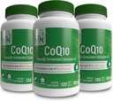 Salute Thru Nutrition CoQ-10 100mg con BioPerine (Pack of 3X 120 Softgels) | Alto assorbimento naturale Fermentato USP Grade Coenzyme Q10 | 3rd Party Testato | Heart Health and Energy Support