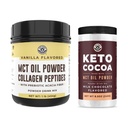 Polvere dell'olio di Keto MCT e del collagene + miscela di bevanda di Keto Coco