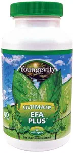 Youngevity Ultimate EFA Plus – Acidi grassi essenziali, 90 Gel Morbidi – Formula di olio di pesce bilanciato per cuore, cervello, giunto, salute della pelle – Omega-3, Omega-6, supplemento Omega-9 per il sostegno ottimale della salute