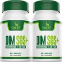 DIM SGS + - ormone + disintossicazione, incoraggia il metabolismo dell'estrogeno normale, equilibrio dell'ormone, supplementi dell'acne ormonale, supporto della menopausa, appetito di controllo dell'elps, disintossicazione dei promoti(2 pacchetti)