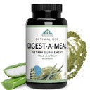 Sistemi di salute ottimali Digest-A-Meal | Gut Health Enzyme & Probiotic | Bloating, Acid Reflux, & Indigestion Relief + Aloe Vera Leaf | Supplemento di digestione | 90 capsule