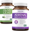 Estratto di foglie di oliva e supporto surrenale (4-Month) Zen & Vigor Bundle di Estratto di foglie di oliva (120 capsule) Super resistenza & supporto surrenale (120 capules) Potente supporto surrenale - Maintain Balance