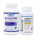 Serracor-NK & Serra-RX 260,000 SU - Scar Tissue Bundle (150 capsule & 60 capsule) - Acid-Resistant Serrapeptase Proteolytic Systemic Enzyme, Respiratory & Lung Support