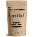 Beta Carotene 10% Vitamina A 25000 IU Polvere | Supporto del sistema immunitario, Supplemento antiossidante | Cartenoidi per visione sana, occhi e pelle | Betacarotene naturale 100% (1.76 oz - 50 grammi)