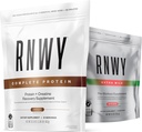 Polvere di proteine del cioccolato Sour Watermelon Extra Mile Stim Free Preworkout Polvere Bundle, 25g Vegan Protein, 5g Creatina Monoidrato Polvere, 150mg Enzimi Digestivi, 6g L-Citrullina