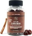 Ceylon Cinnamon Zucchero-Free Gummies - 120ct | 2000mg Per Serve | Antiossidante & Supporto Giunto | Delicious Apple Pie Flavor | Vegan & Gluten-Free Cinnamon Integratori