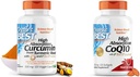 Dr. BEST DRB-00107 Curcumina ad alto assorbimento da radice di curcuma con C3 Complex & BioPerine 500mg & High Absorption CoQ10 con BioPerine, senza glutine, naturalmente fermentato, salute del cuore