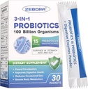 Probiotici per donne e uomini - 100 miliardi di enzimi digestivi e prebiotici, maggiore potenza 3-in-1 Probiotici completi per la salute digestiva, supporto immunitario