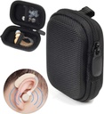 Progettato Custodia protettiva per apparecchi acustici, Amplificatore acustico, Amplificatore sonoro personale, Dispositivo uditivo, Dispositivo di ascolto, Strong Mini Case con tasca Mesh, Design universale (Ballistic Black)